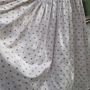 Costume made Cute cream dress with mini palms Patterned dress